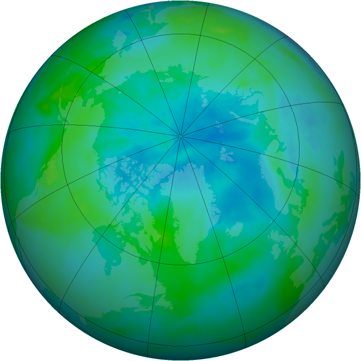 Arctic ozone map for 01 September 2011